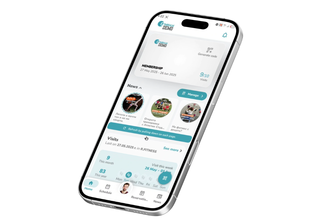 Schermata dell'app con stato dell'abbonamento e pagamenti